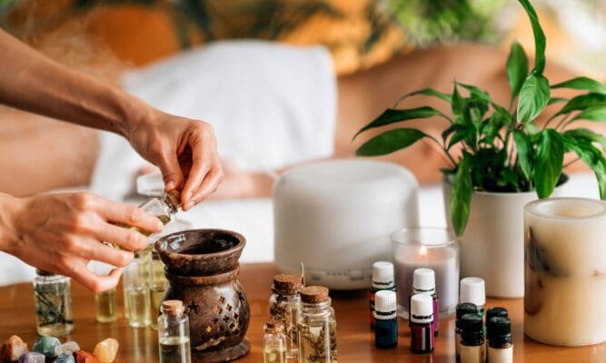 đèn đốt tinh dầu