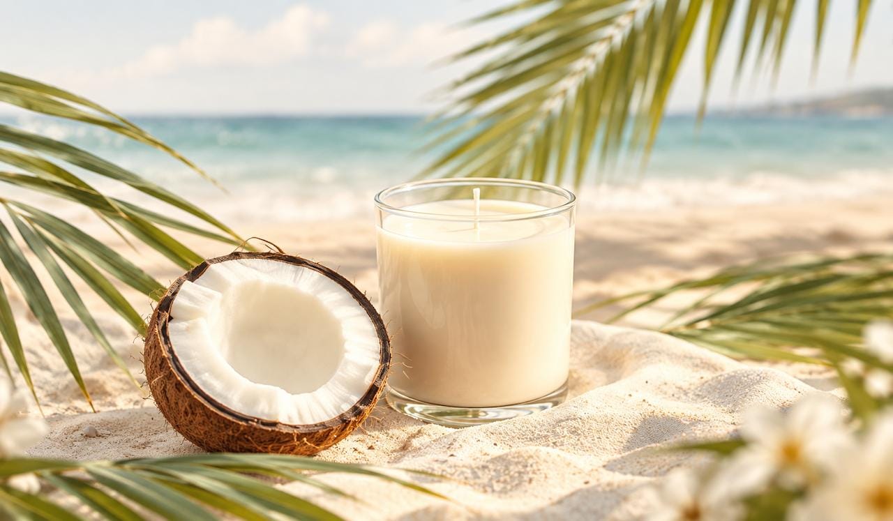 nến sáp cọ dừa
